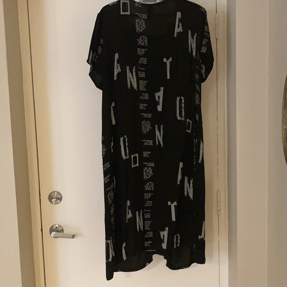 Beachy Text-Printed, Midi-length Dress, w/ Pockets